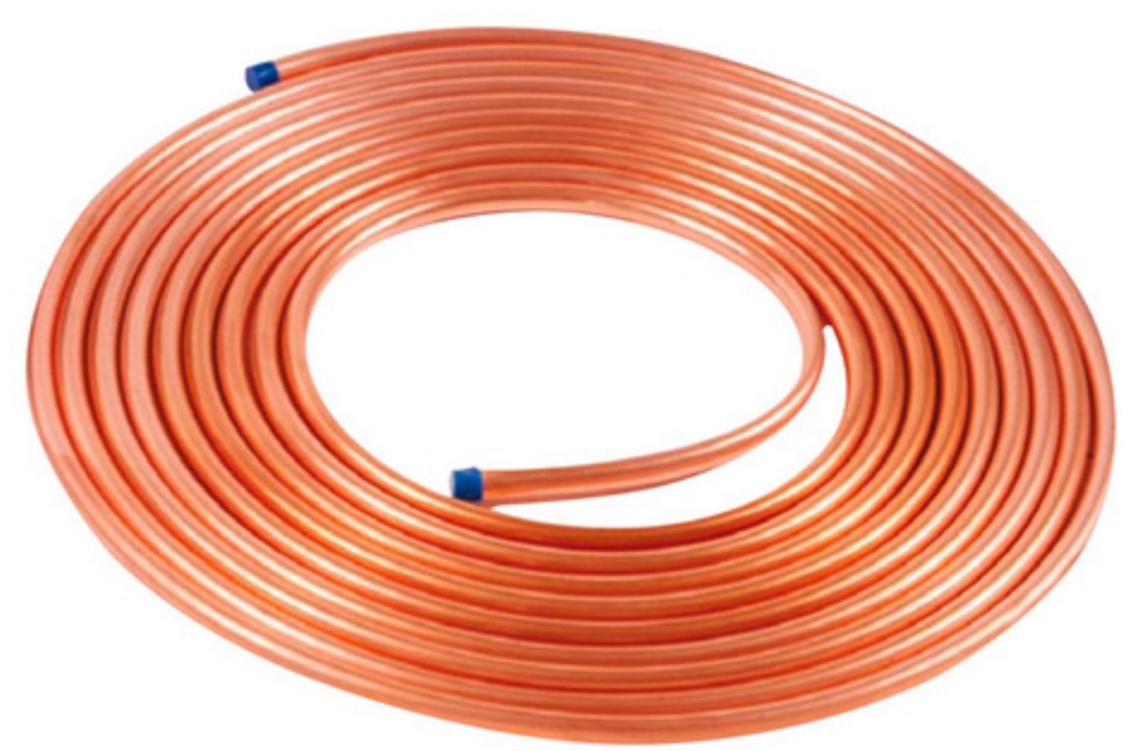 TUBO COBRE 06.35 1/4 * 0.60 X ROLLO 15 metros 1.455 kg