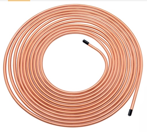 [TC-3/16X.60] TUBO COBRE 04.76 3/16 * 0.60 X ROLLO 15 metros 1.05 kg